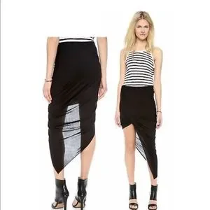 Helmut Lang Black Midi Skirt